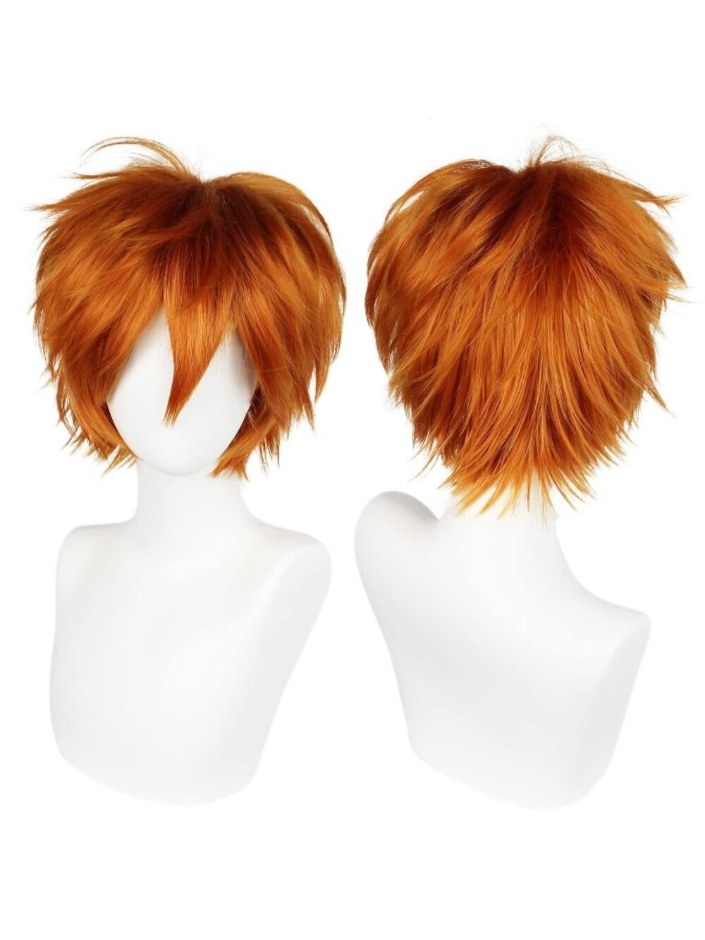 Men's Pea Green Synthetic Fiber Short Blonde Golden Cosplay Modern Wigs